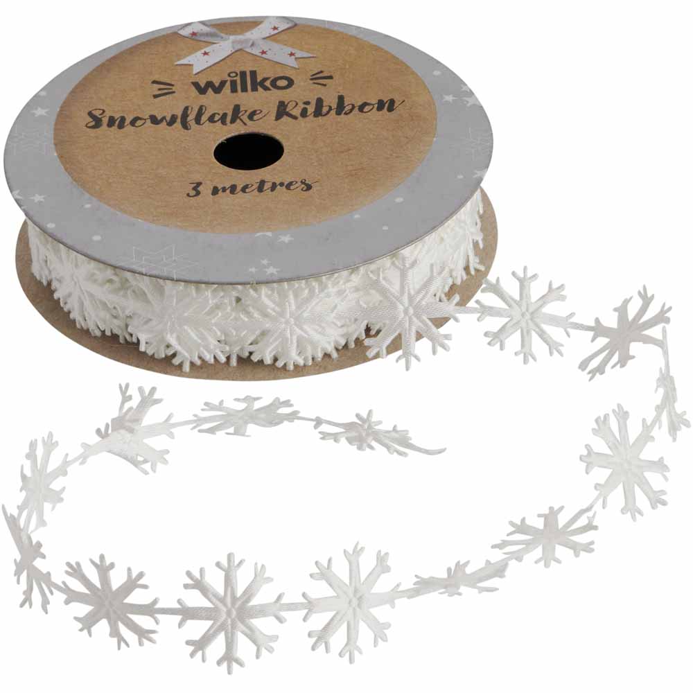 Wilko Glitters Snowflake Ribbon Image