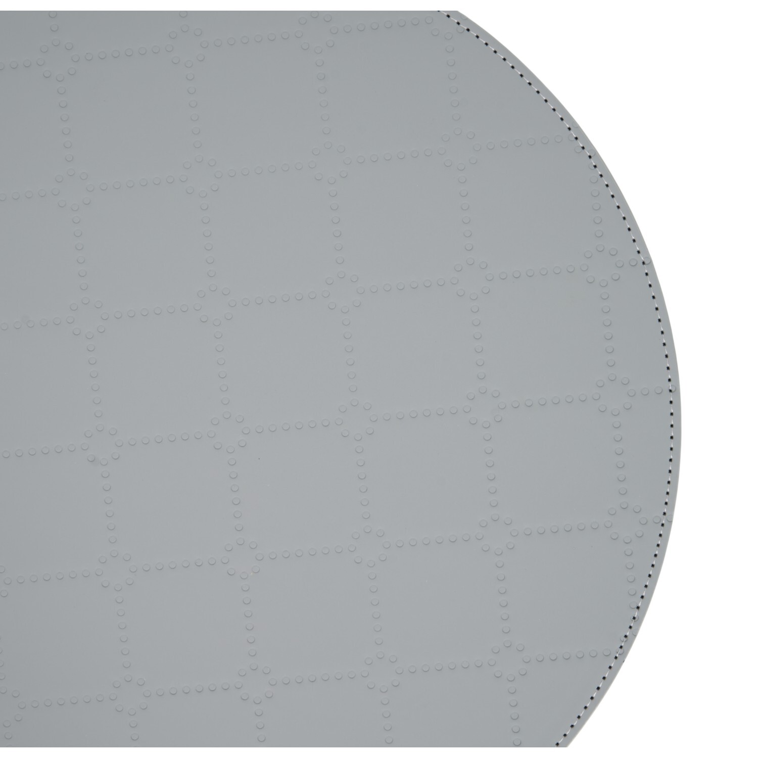 Pack of 4 Quilted Faux Leather Placemats Grey Image 4