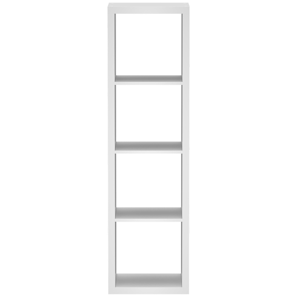 Clever Cube 4 Shelf White Rectangle Storage Unit Image 3
