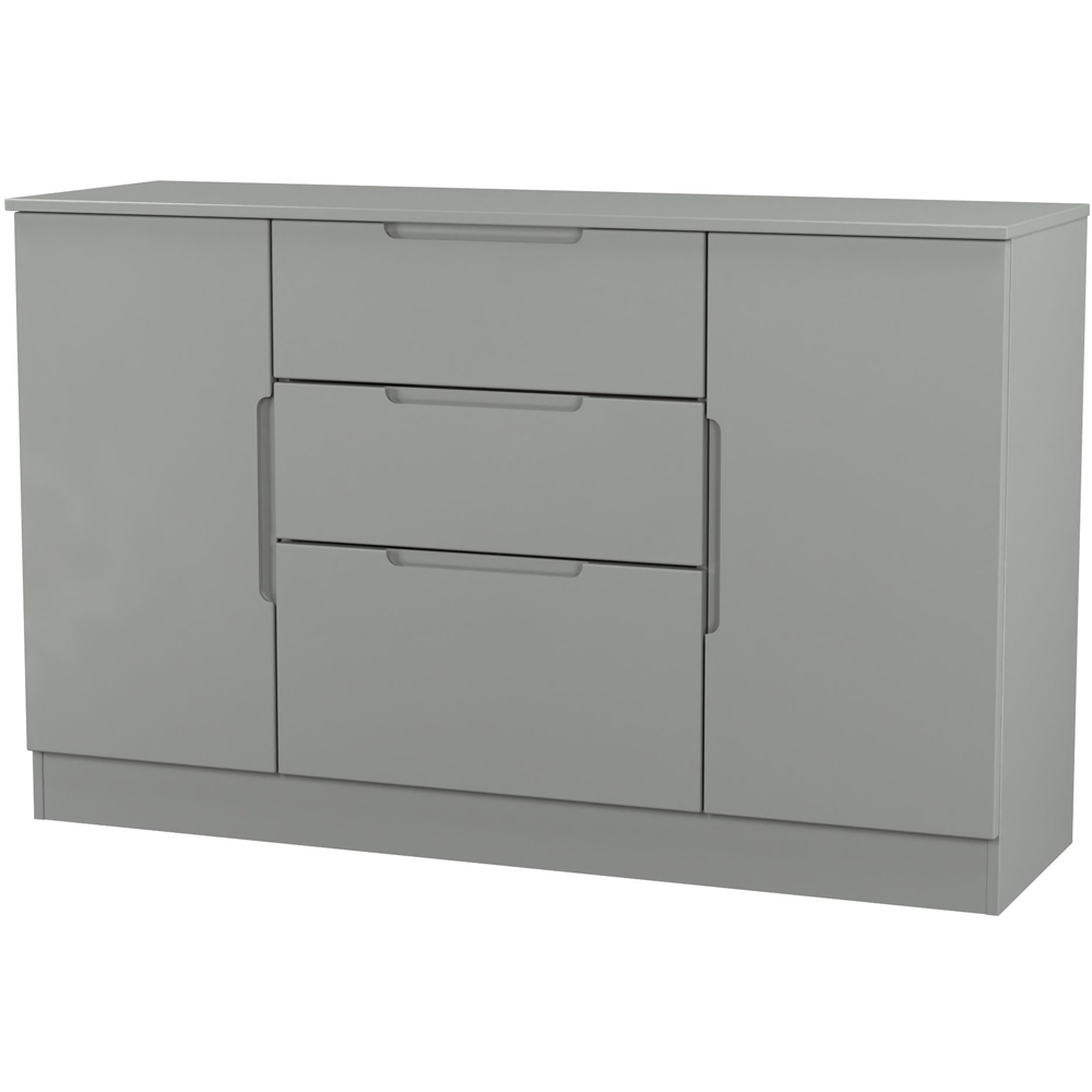 Crowndale Milan 2 Door 3 Drawer Dusk Grey Sideboard Ready Assembled Image 4