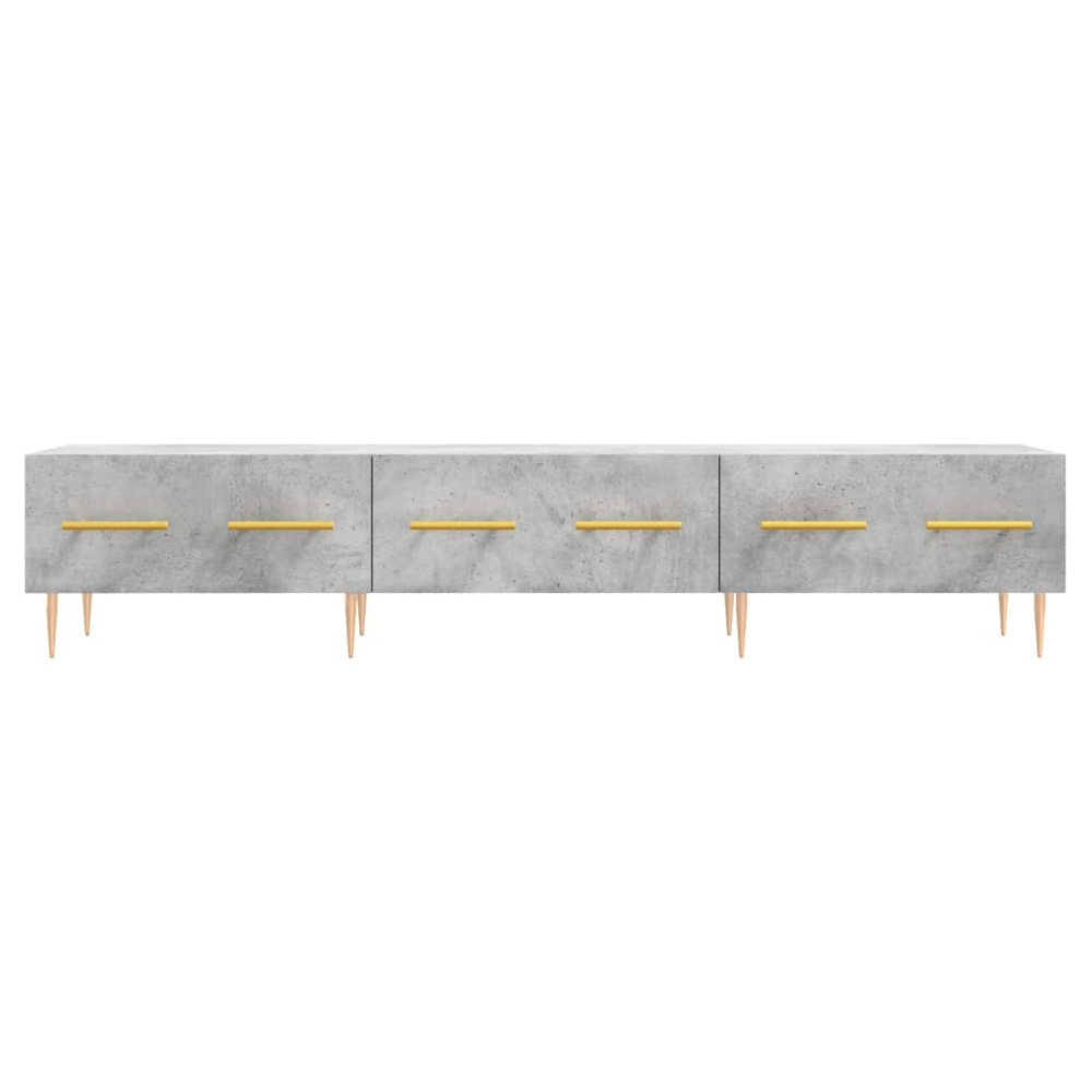 vidaXL 3 Drawer Concrete Grey TV Cabinet Image 5
