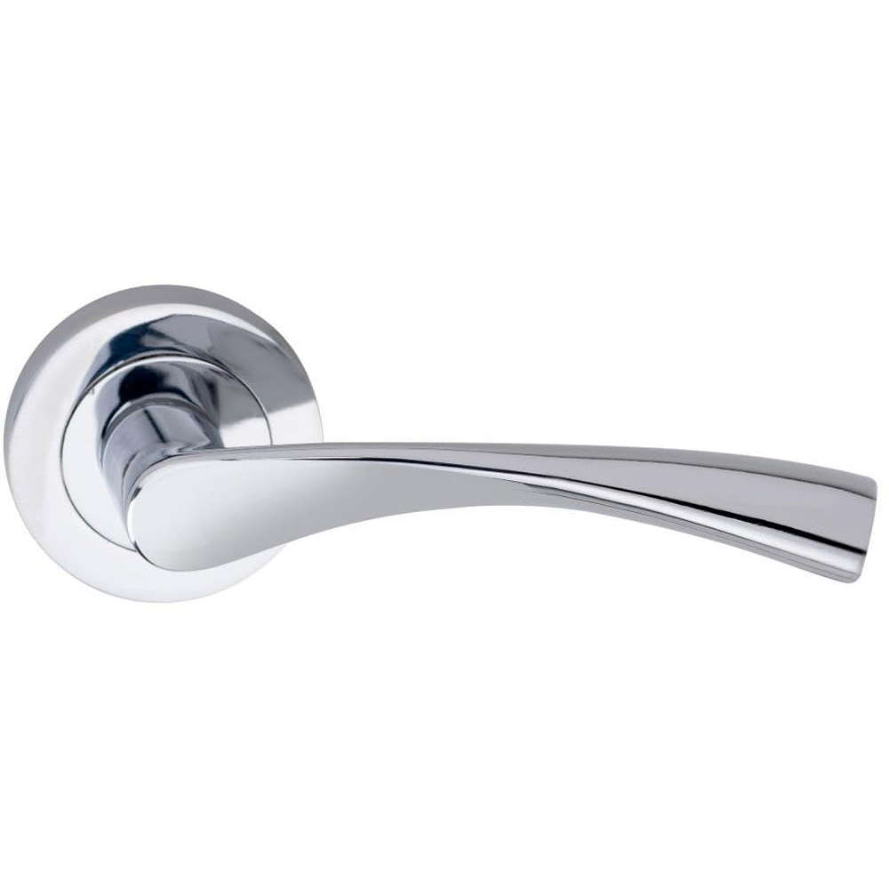 Golden Grace Polished Chrome Astrid Classic Bathroom Door Handle with Thumbturn and Mortise Lock Image 3