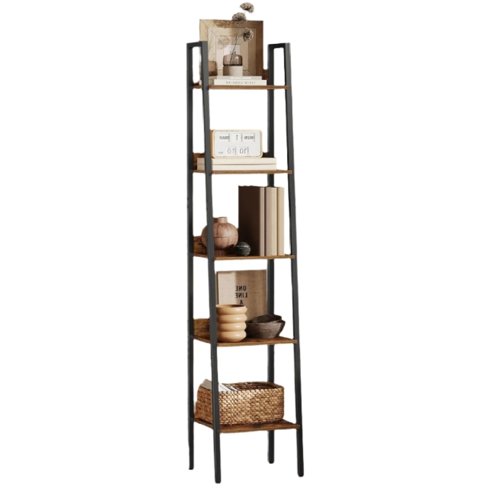 Modcraft 5 Shelf Narrow Ladder Bookshelf Image 2