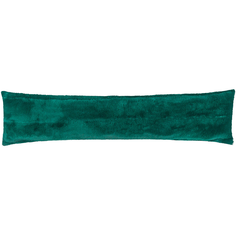 Paoletti Empress Emerald Faux Fur Draught Excluder Image 1