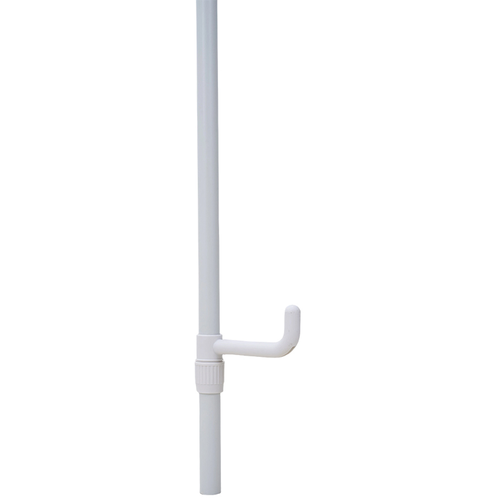 Living and Home White Adjustable Floor-to-Ceiling Coat Stand with 8 Hooks Image 3