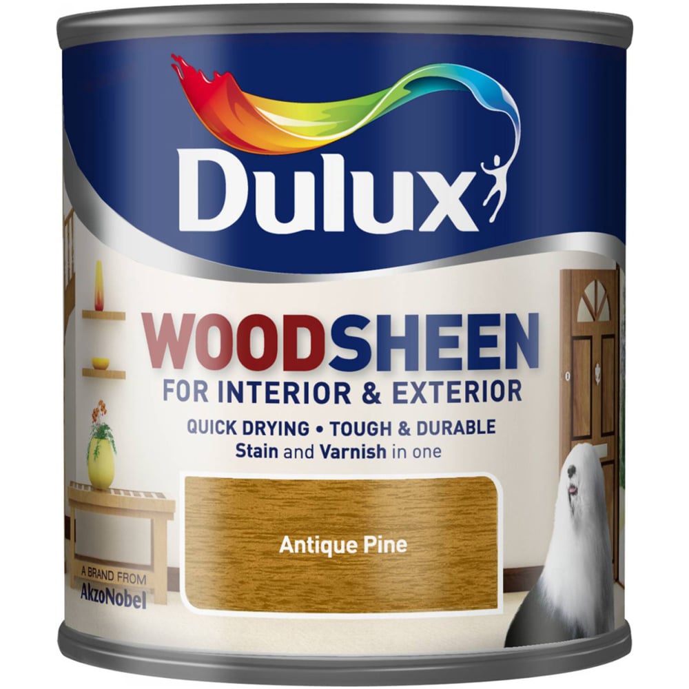 Dulux Antique Pine Woodsheen Varnish 250ml Image 1