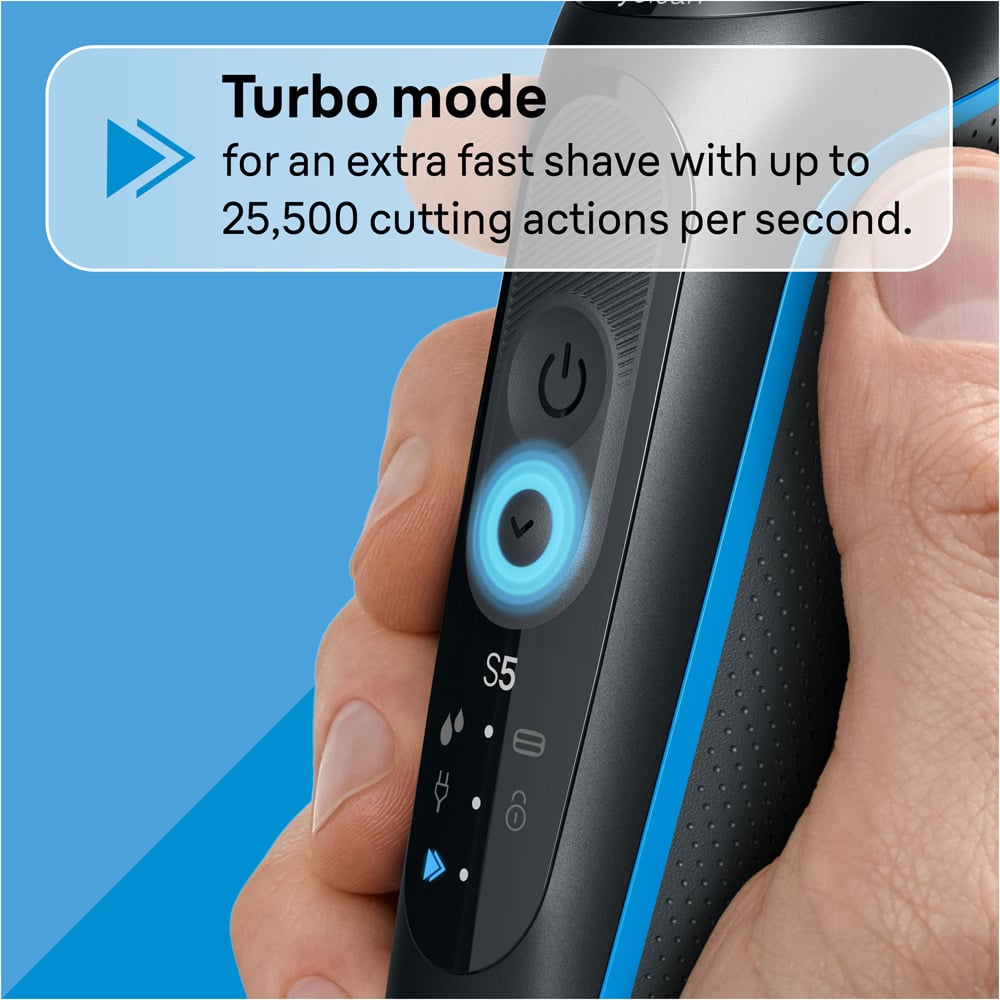 Braun Series 5 52-B7000cc Blue Electric Shaver with SmartCare Centre Image 5