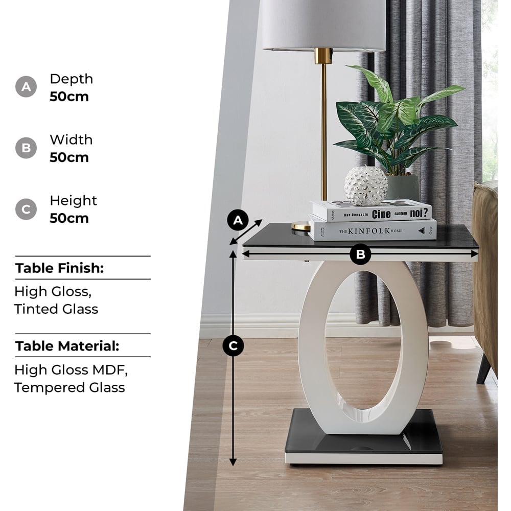 Furniturebox Lucia Black Side Table Image 7