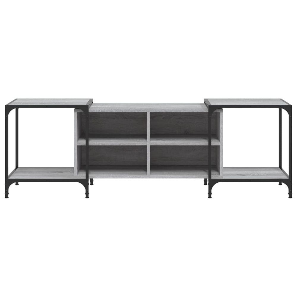 vidaXL 4 Shelf Grey Sonoma Adjustable TV Cabinet Image 4