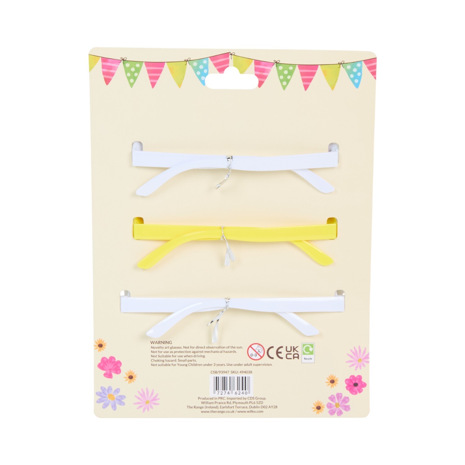 Set of 3 Novelty Easter Glasses Image 3