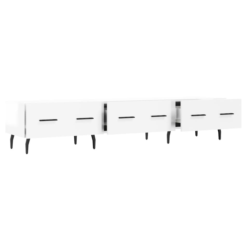 vidaXL 3 Drawer White TV Cabinet Image 6