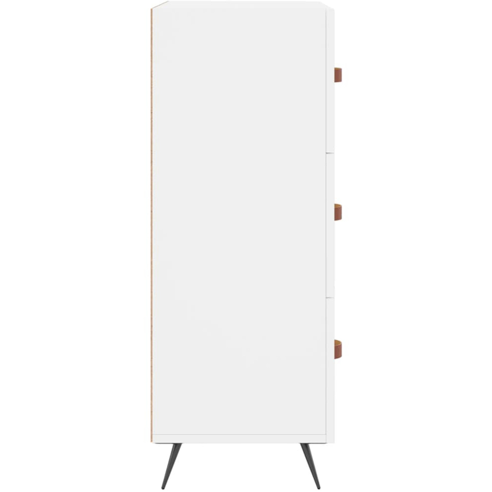 vidaXL 3 Drawer White Wooden Chest of Drawers Image 6