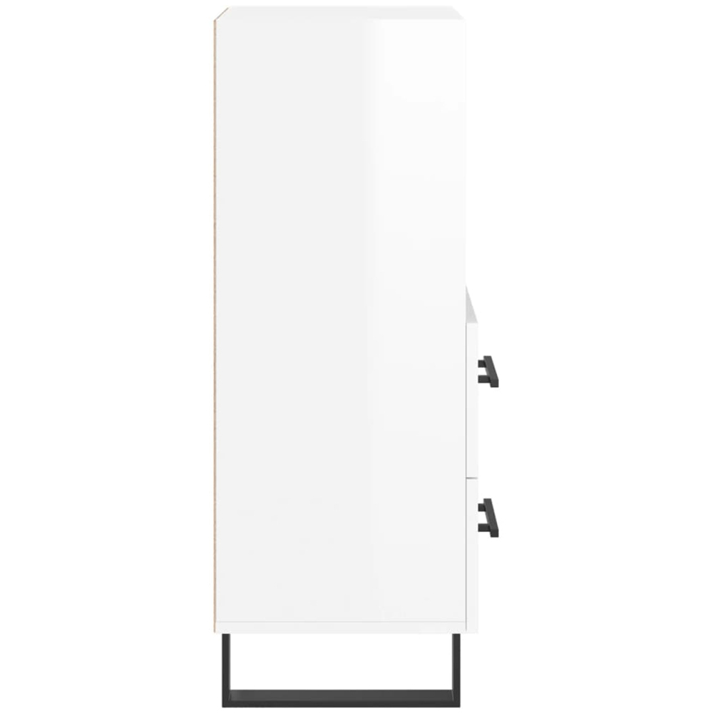 vidaXL 2 Drawer 2 Shelf White Sideboard Image 7
