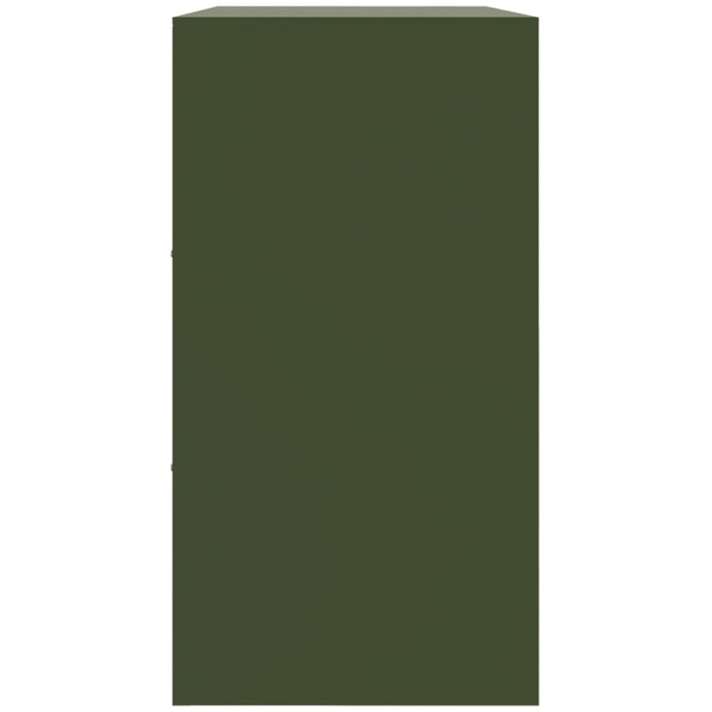 vidaXL 3 Door Olive Green Metal Sideboard Image 8