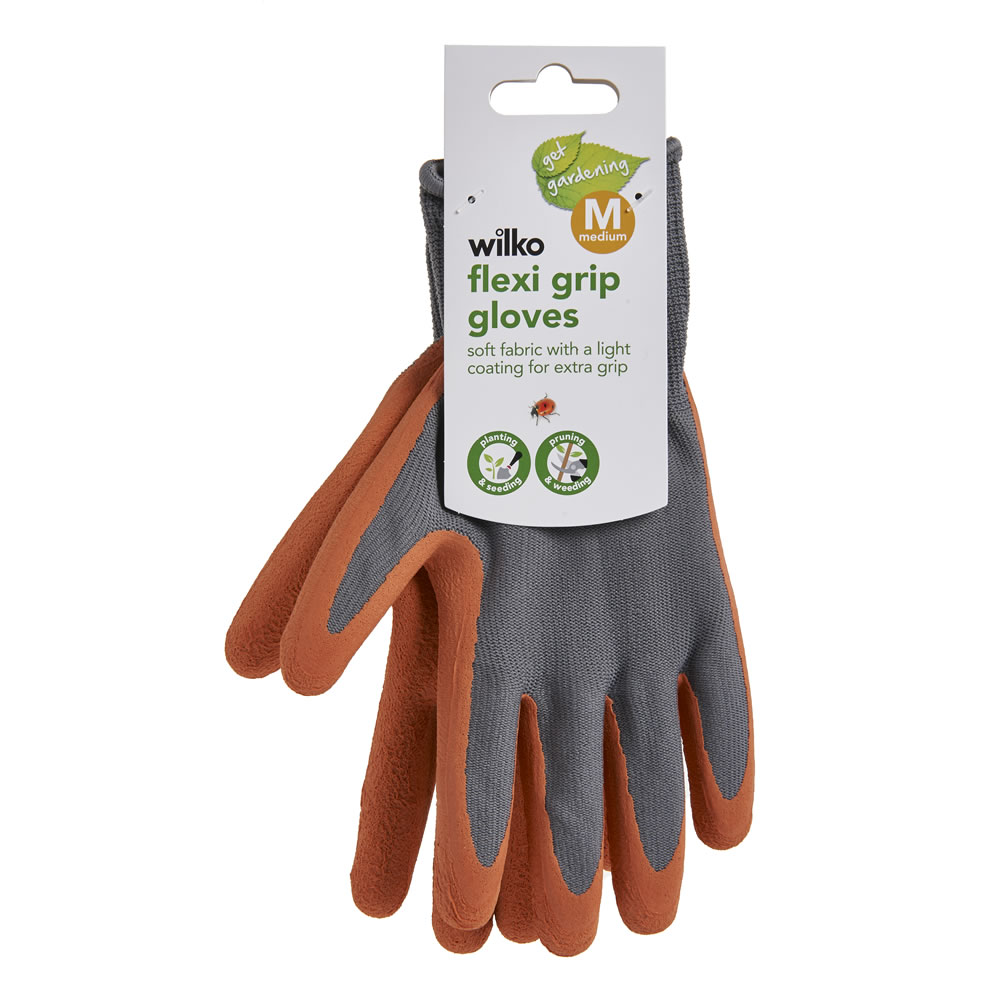 Wilko Garden Gloves Flexi Grip Medium Image 1