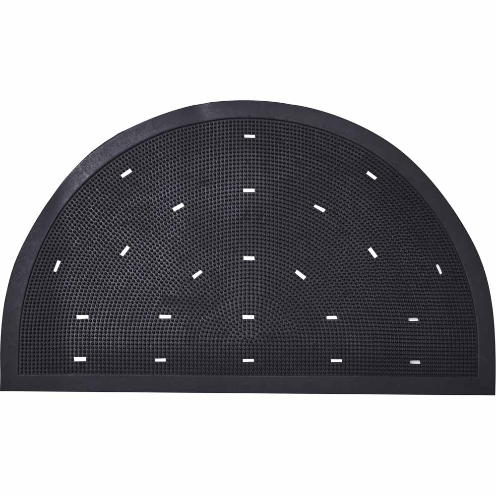 Wilko Half Moon Rubber Mat 45 x 75cm Wilko