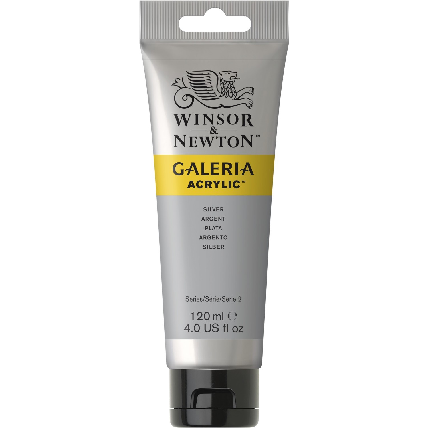 Winsor and Newton 120ml Galeria Acrylic Colour Paint - Silver Image
