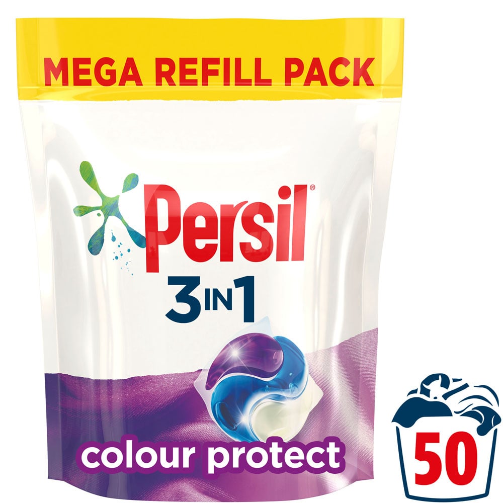 Persil Colour 3 in 1 Laundry Washing Capsules 50 Washes Case of 3 Image 3