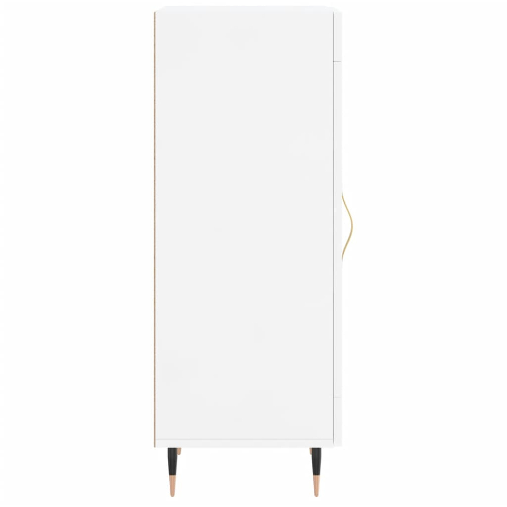 vidaXL Single Door High Gloss White Narrow Sideboard Image 7