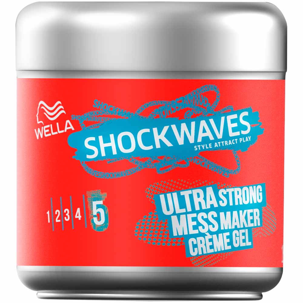 Wella Shockwaves Ultra Strong Mess Constructor Cream Case of 6 x 150ml Image 2