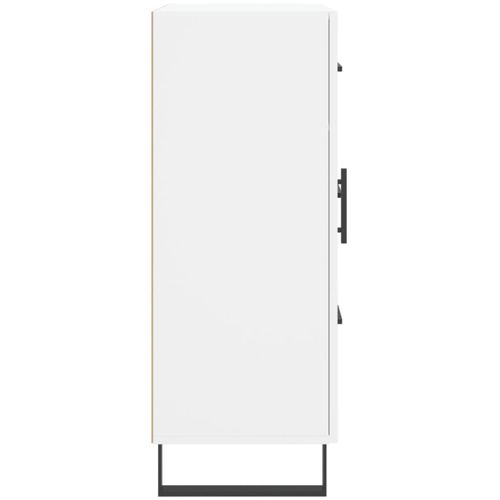 vidaXL Single Door 3 Drawer White Sideboard Image 7
