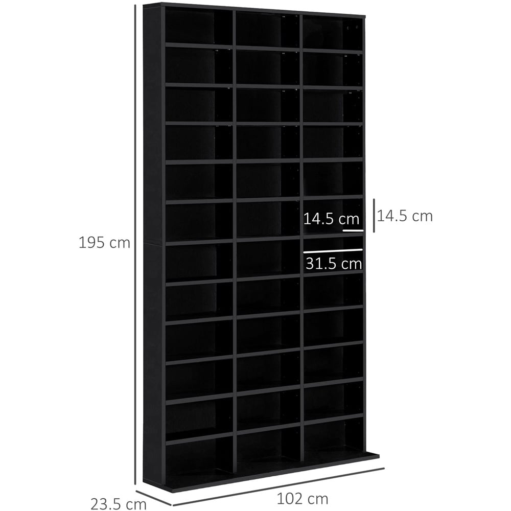 HOMCOM Black CD and DVD Storage Unit Image 8