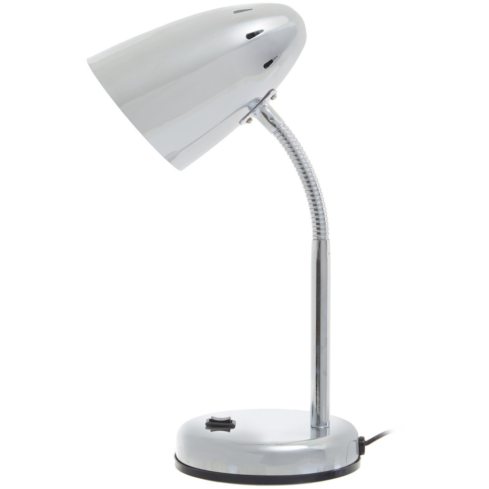Premier Housewares Flexi Chrome Desk Lamp Image 1