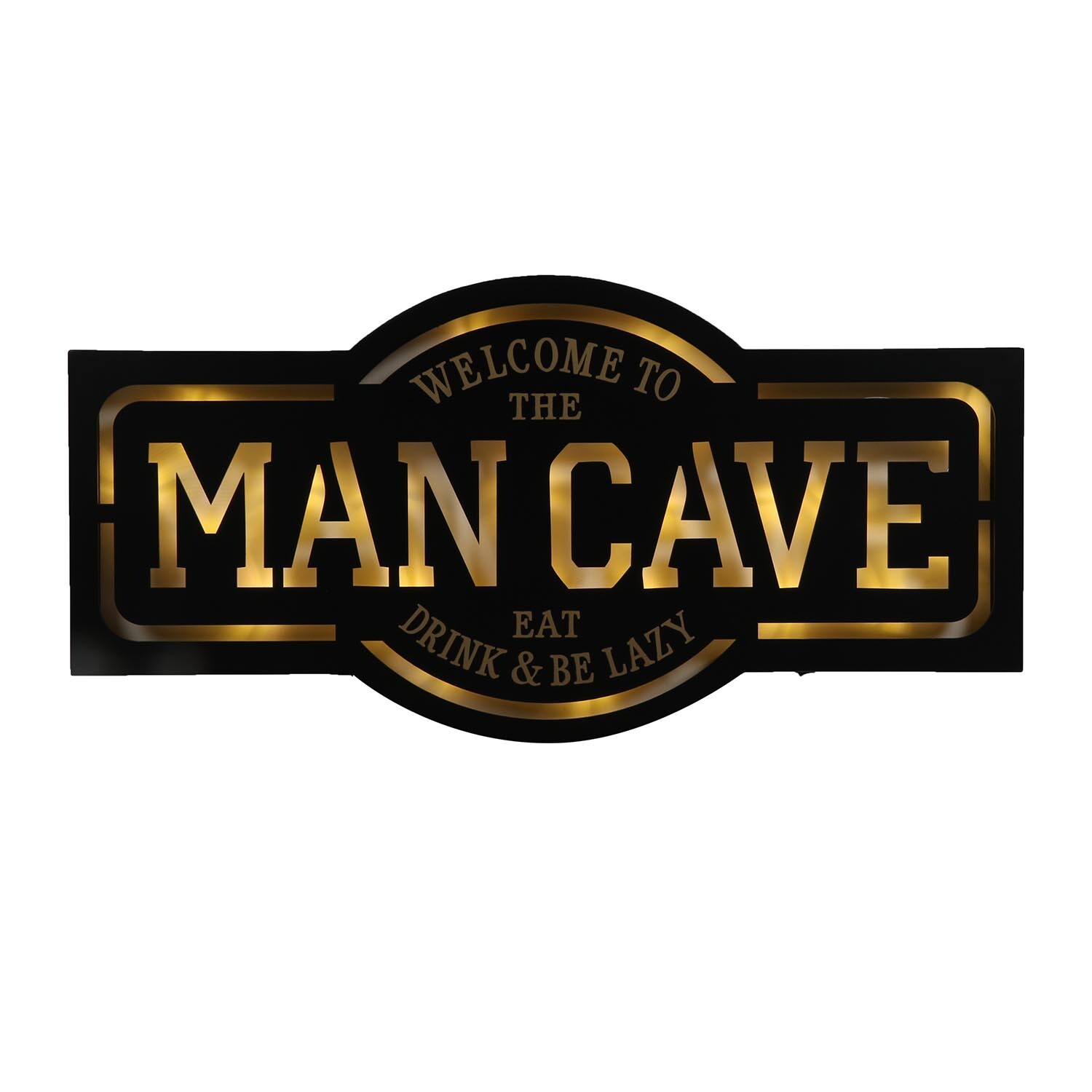 Man Cave LED Monochrome Sign Wall Art Image 2