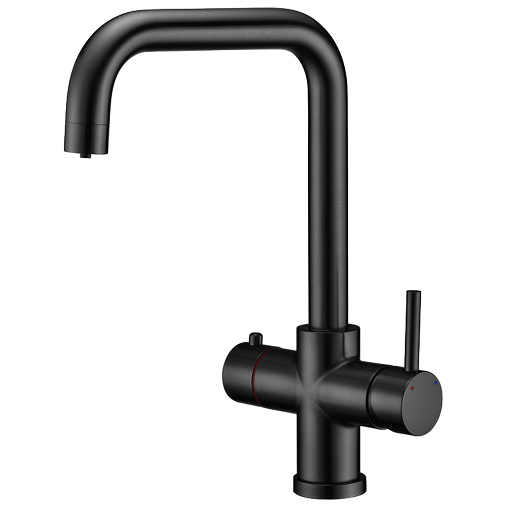 Reginox Tribezi 3 in 1 Matt Black Hot Water Tap Image 1