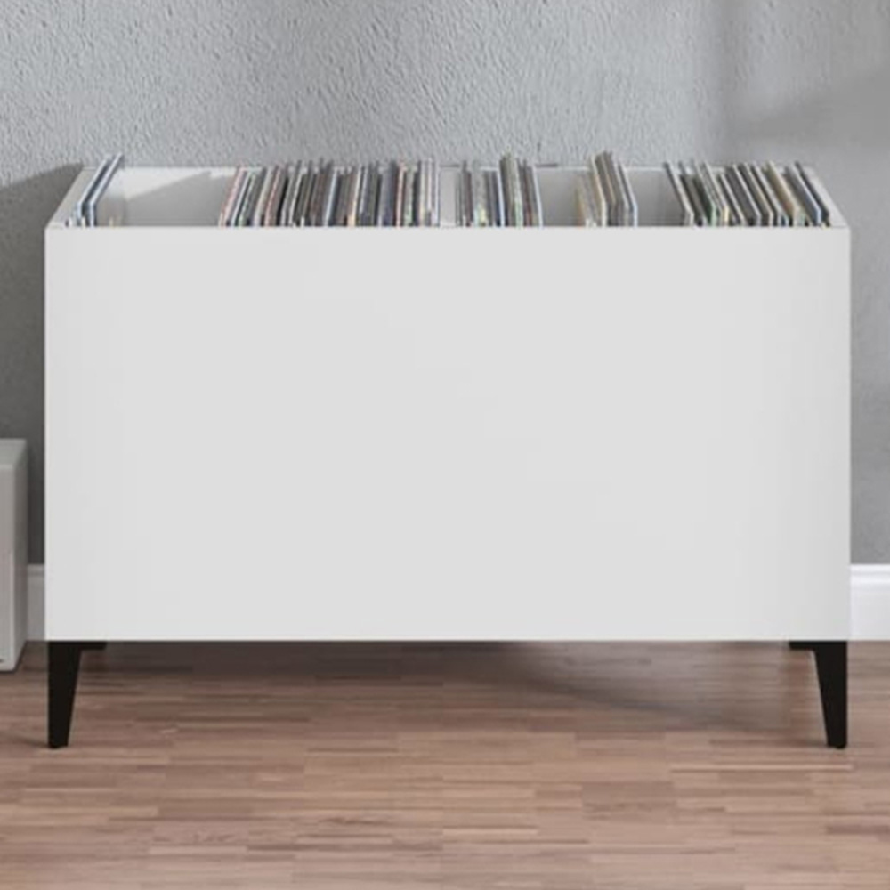vidaXL White Record Cabinet Image 1