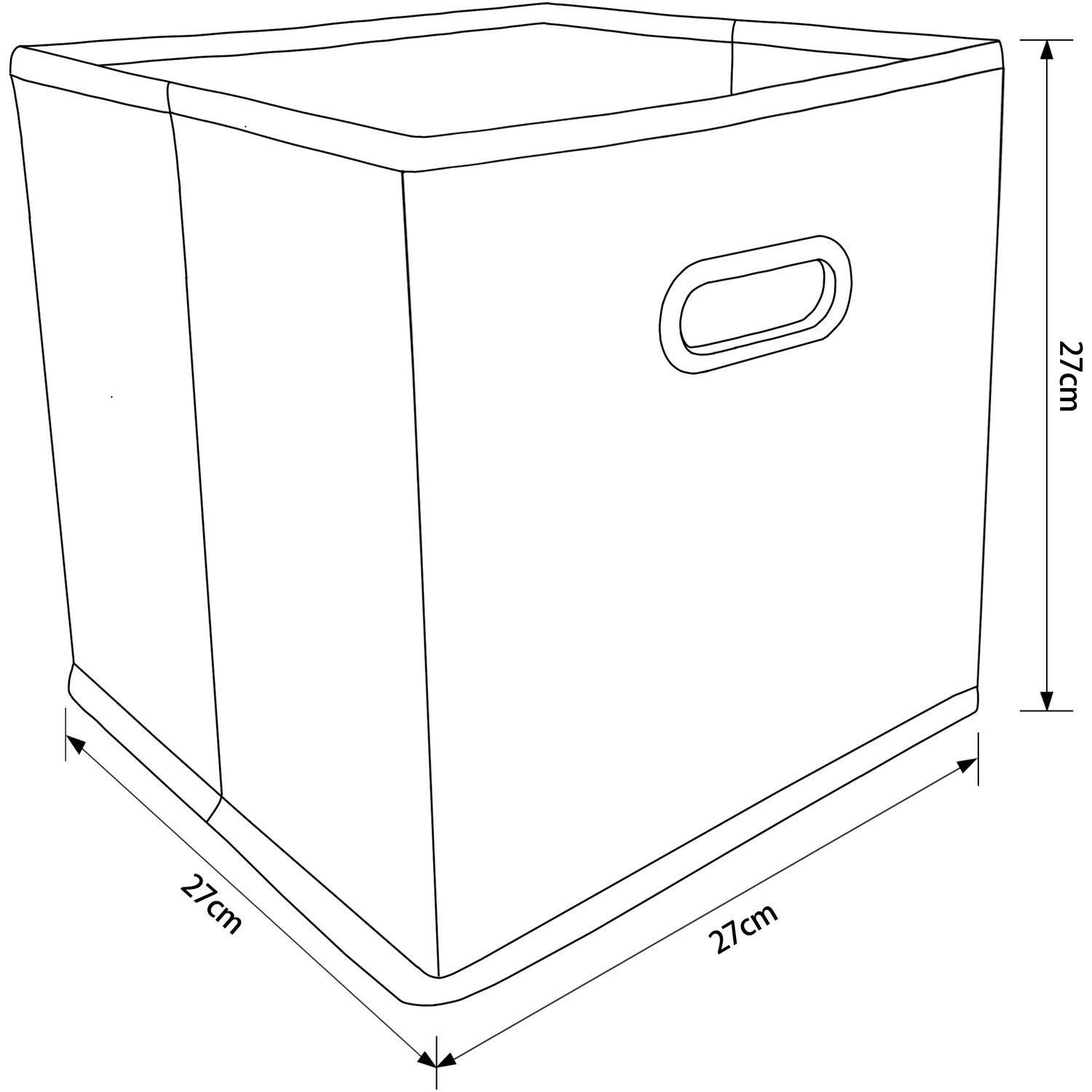 Grey Velvet Storage Cube Image 4