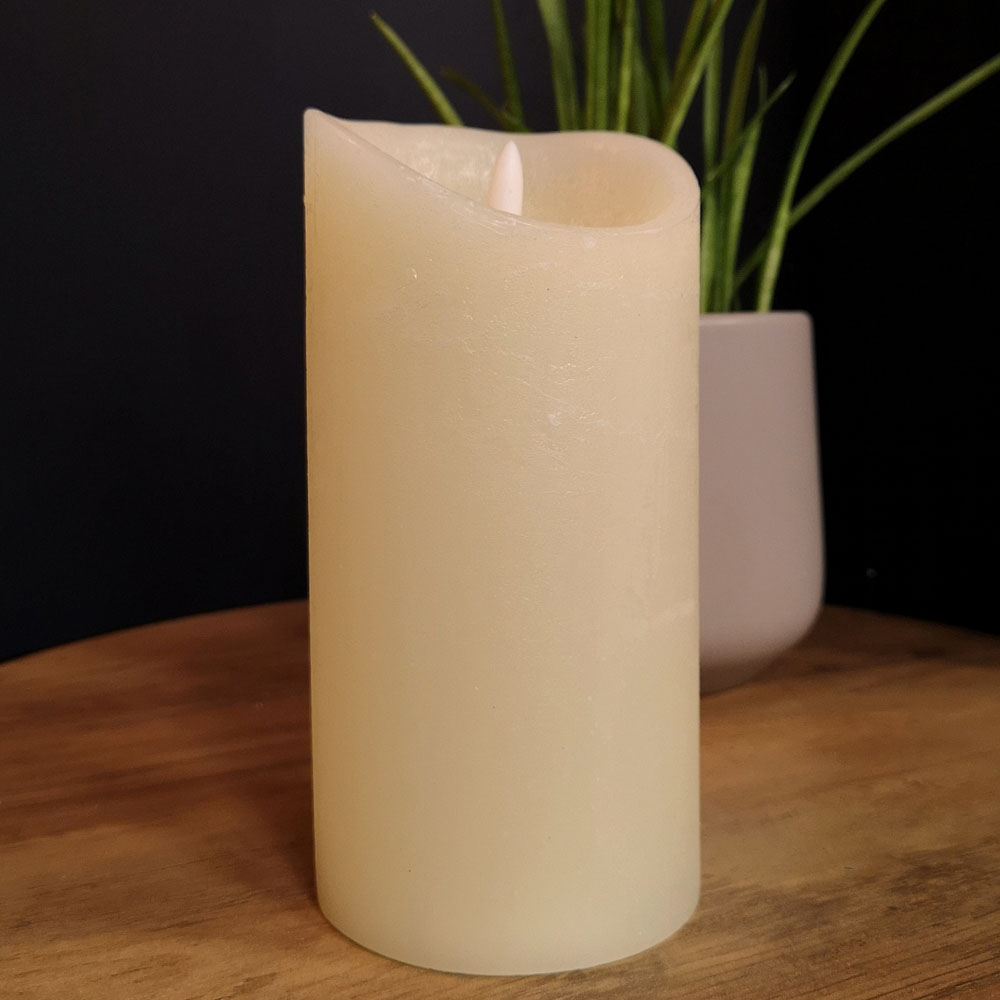 Premier Cream Flicker Bright Candle with Timer 18cm Image 6