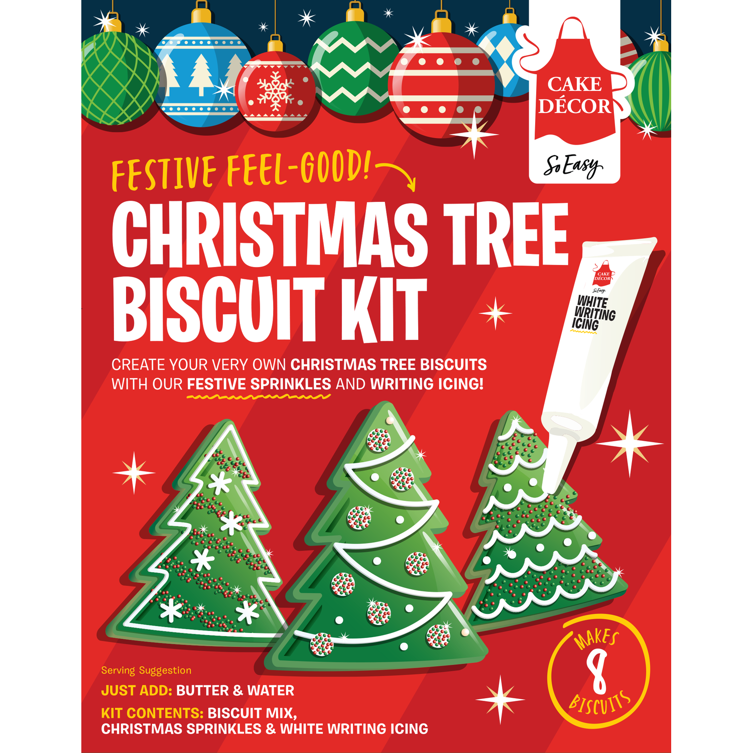 Cake Décor Christmas Tree Biscuit Kit Image