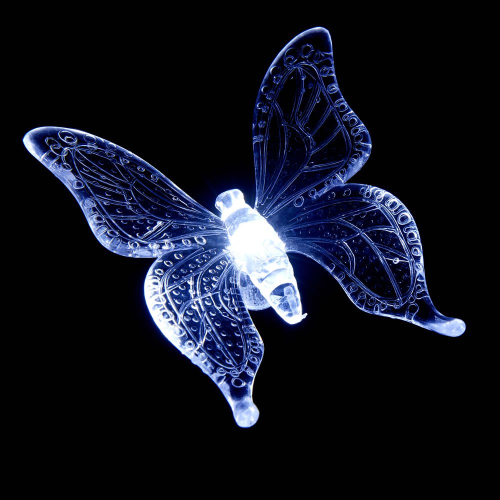 Wilko Plastic Butterfly Garden Solar Stake Light Image 2