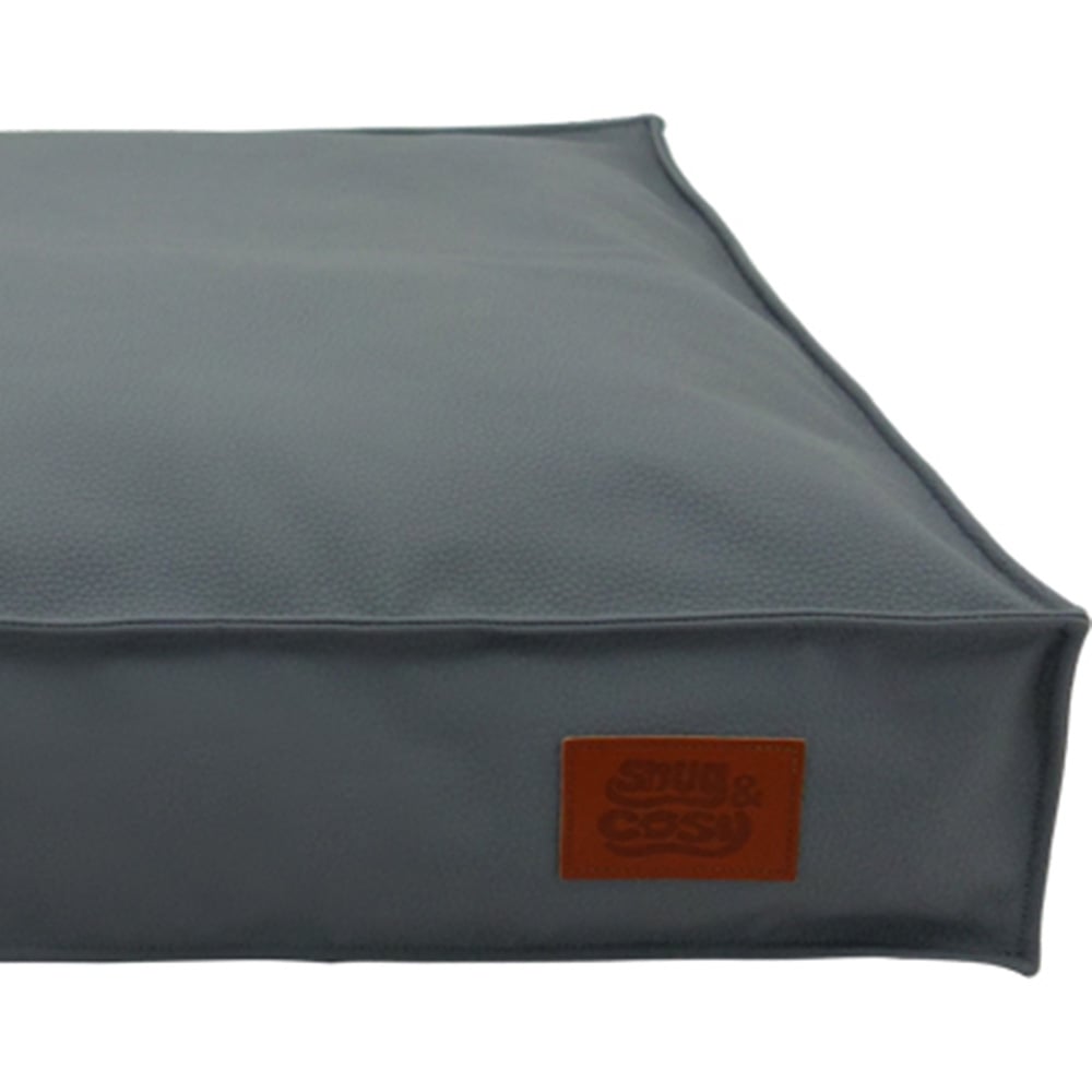 Snug & Cosy Monza Large Grey Dog Lounger Bed Image 3
