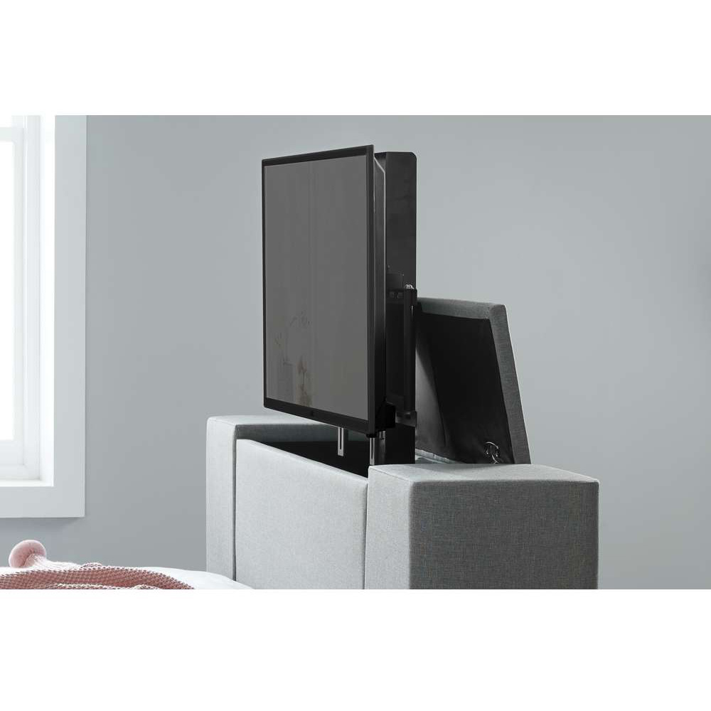Plaza King Size Grey Bed with TV Bracket Image 4