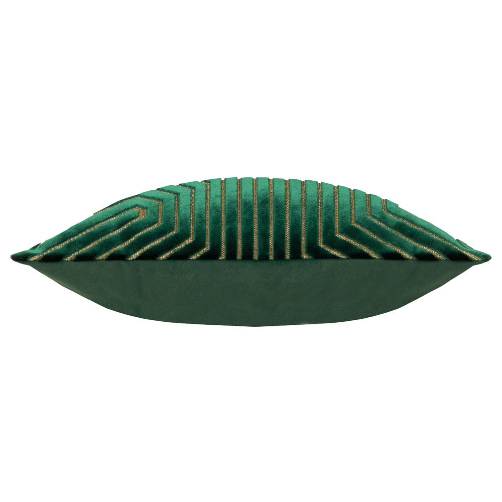 Paoletti Evoke Emerald Cut Velvet Cushion Image 4