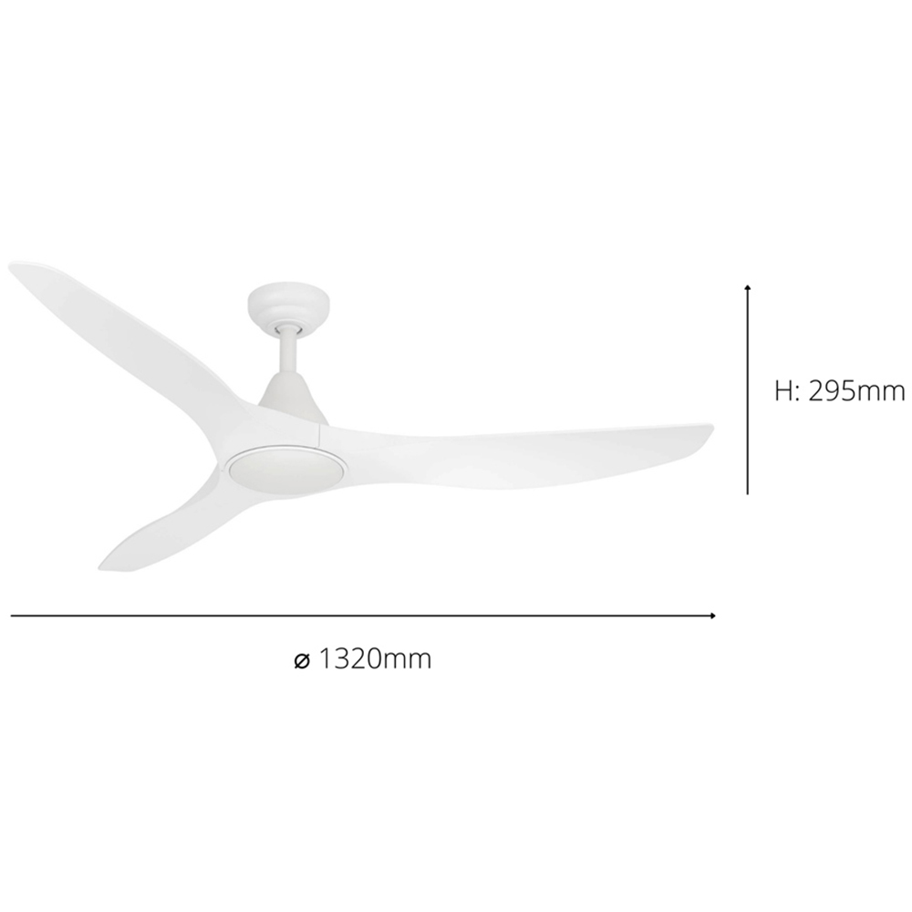 EGLO Portsea Matte White LED Ceiling Fan Image 4