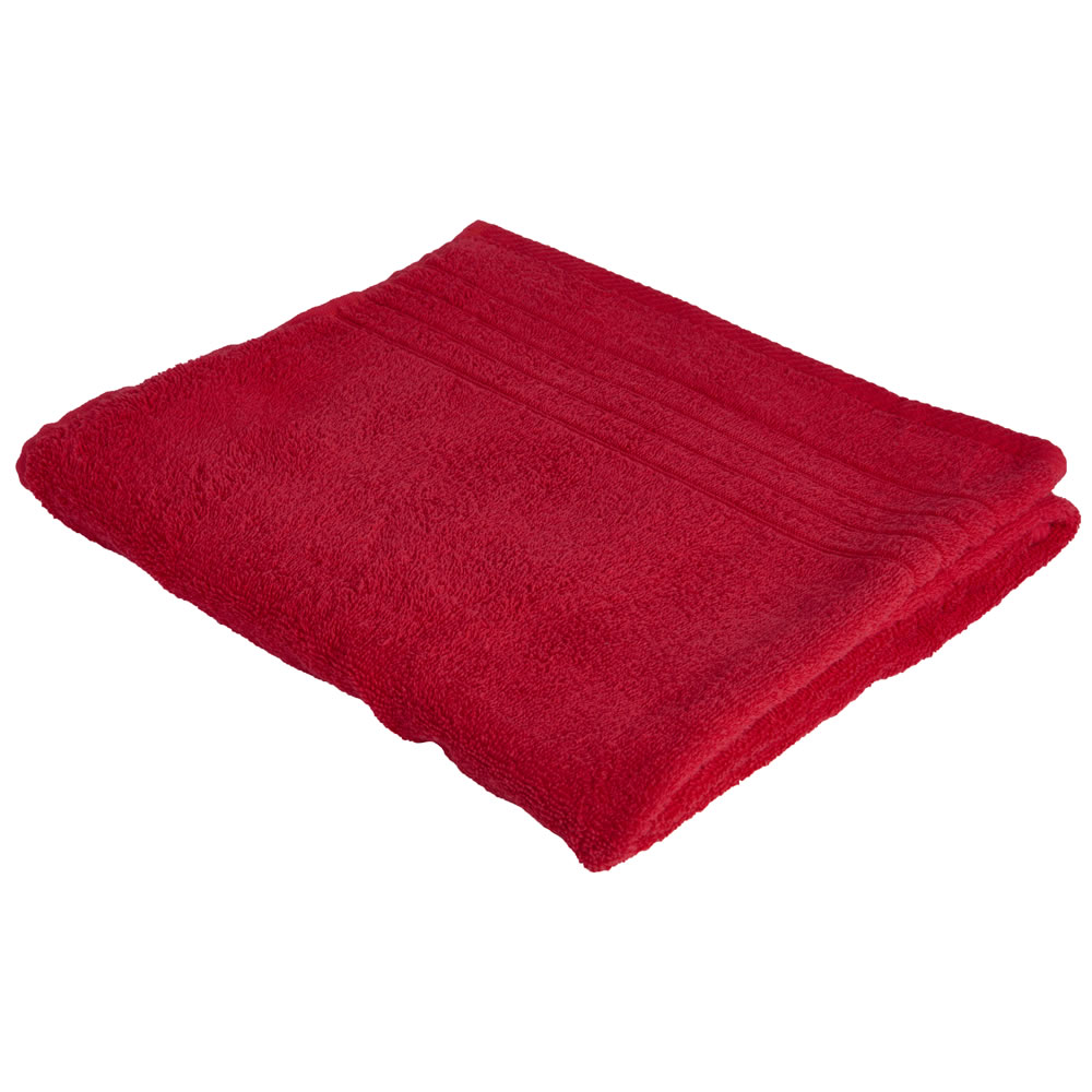 Wilko Chilli Red Bath Towel Image 1