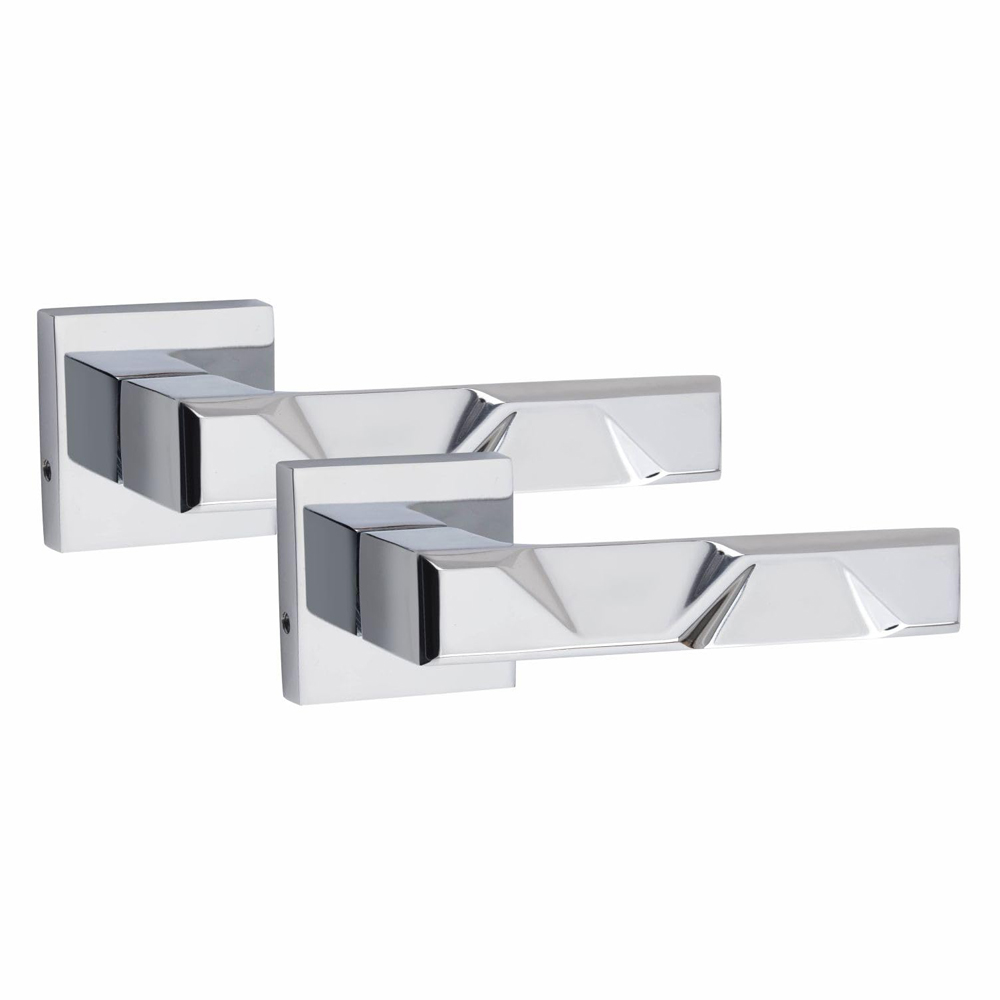 Golden Grace Polished Chrome Modern Nova Door Handle Set 5 Pack Image 3