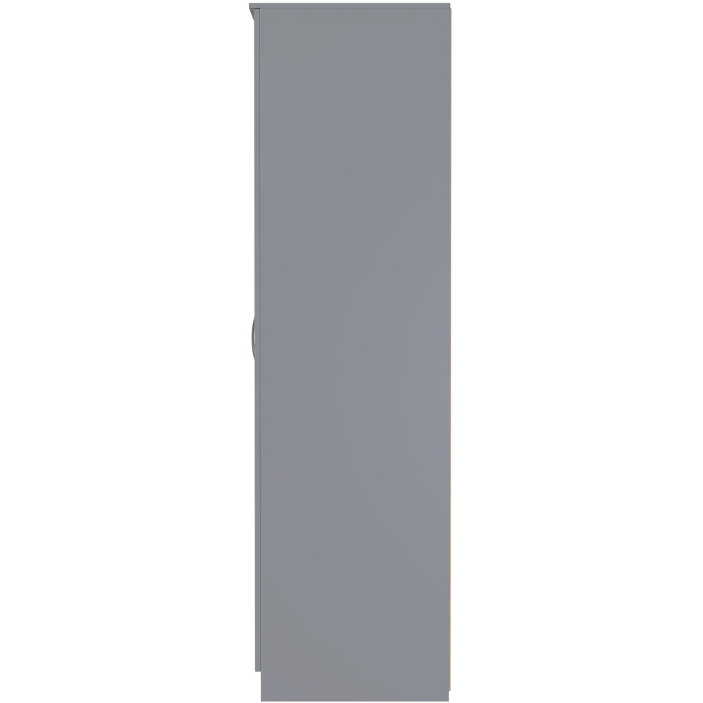 Crowndale Avon 2 Door Dusk Grey Wardrobe Ready Assembled Image 3