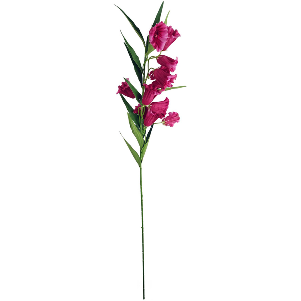 Leaf Fuchsia Pink Trumpet Artificial Flower 100cm 6 Pack Image 1