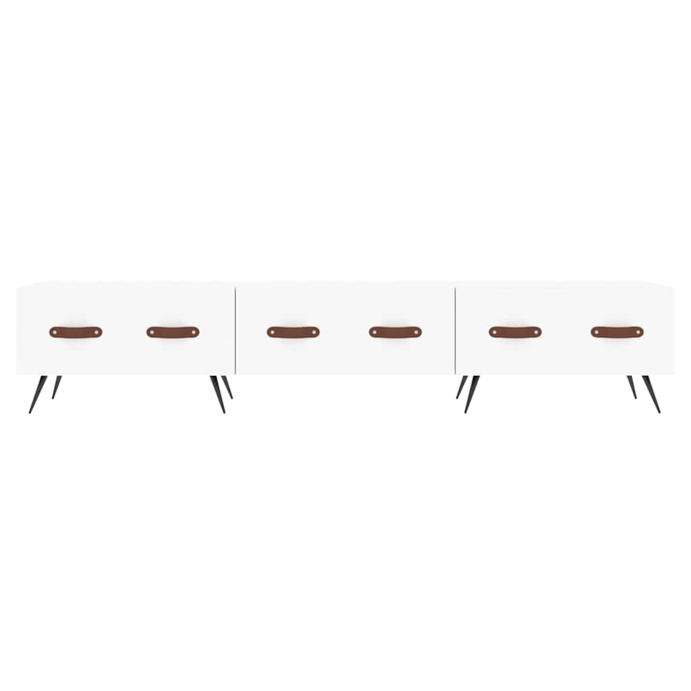 vidaXL 3 Drawer White TV Cabinet Image 5