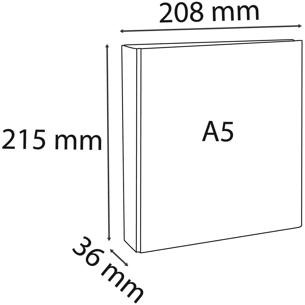 Exacompta Kreacover A5 2D 20mm White Polypropylene Ring Binder 10 Pack Image 9