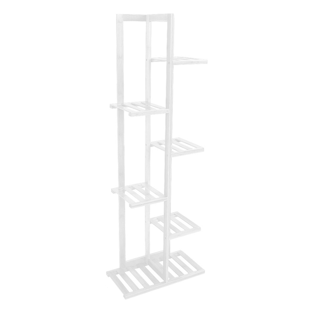 Living and Home Multi Tiered White Plant Stand Image 1