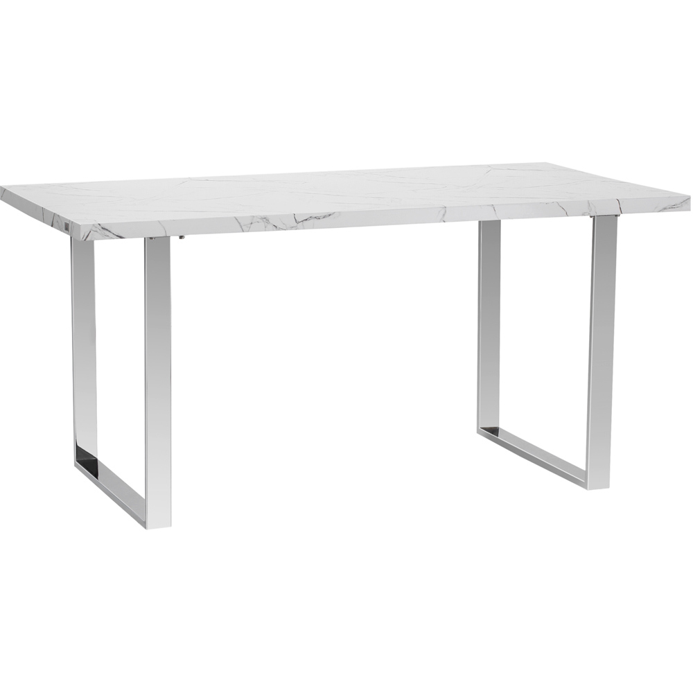 Portland 8 Seater Rectangular Dining Table White Image 2
