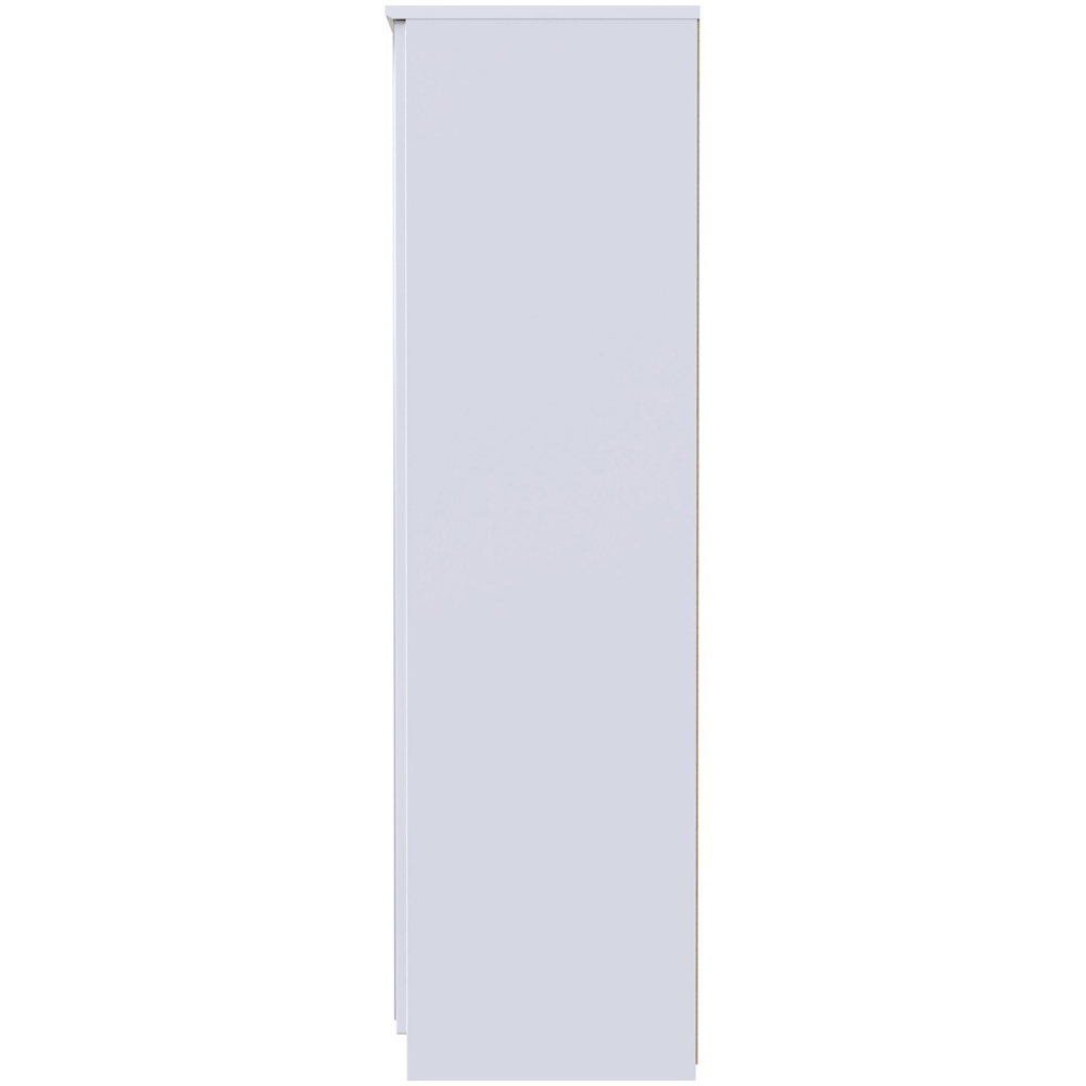 Crowndale Camden 2 Door White Gloss and White Mirrored Wardrobe Ready Assembled Image 5