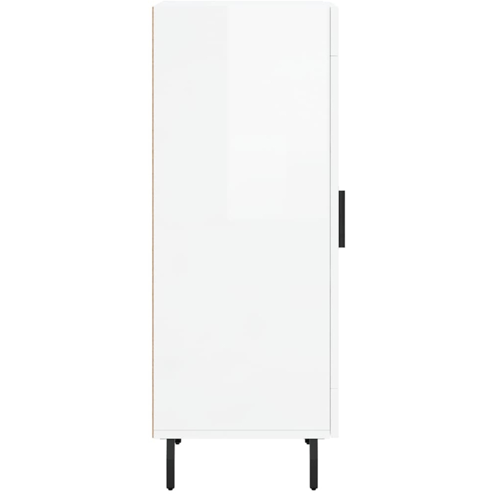 vidaXL Single Door High Gloss White Sideboard Image 7