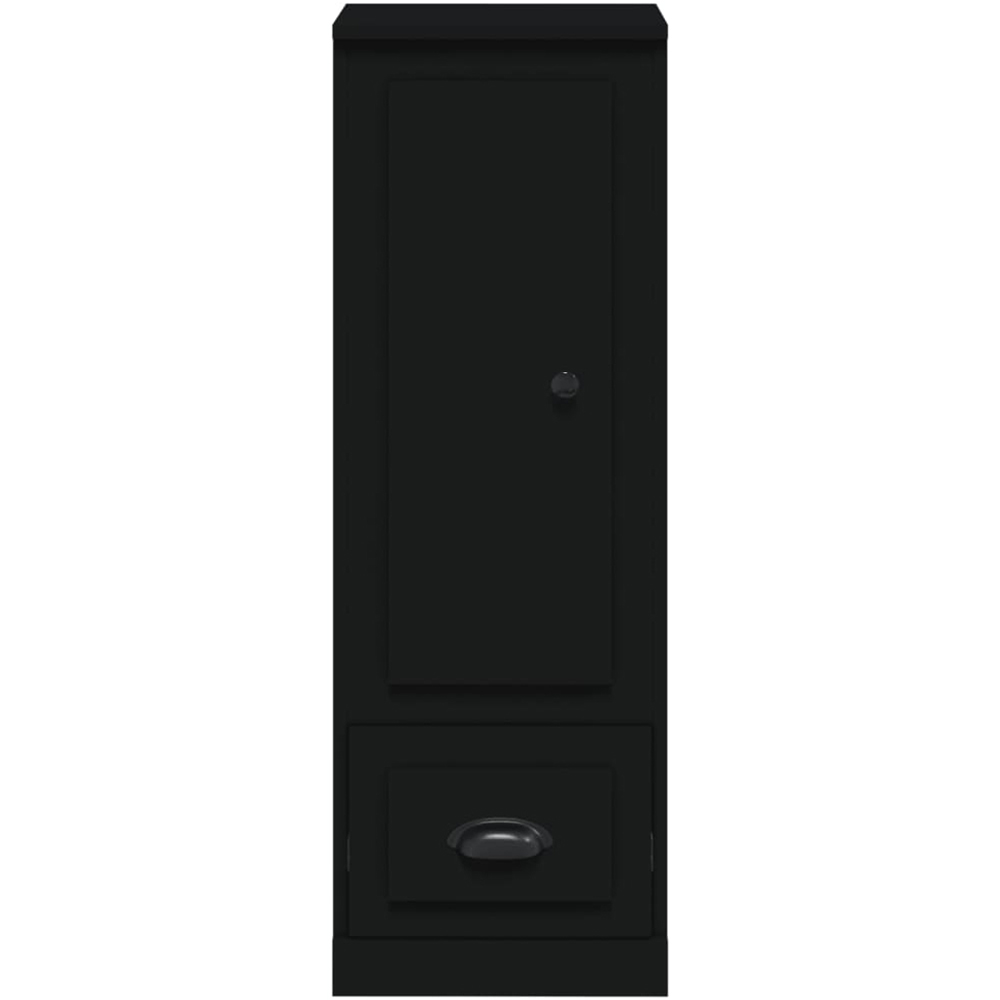 vidaXL Single Door Single Drawer Black Highboard Image 5