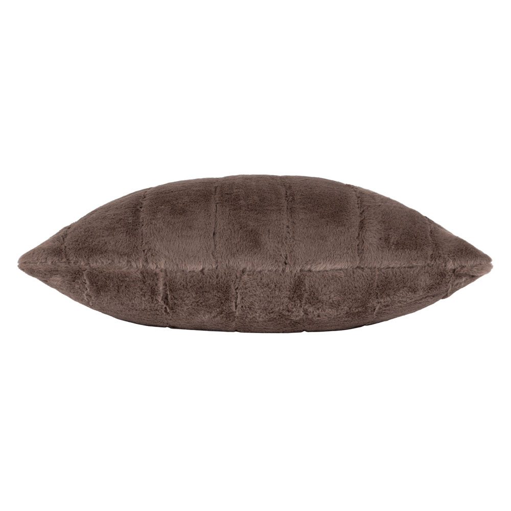 Paoletti Empress Taupe Faux Fur Cushion Large Image 2